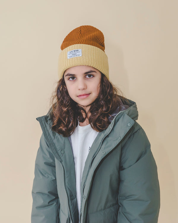 Lil’ Boo Block Hygge Beanie – Brown