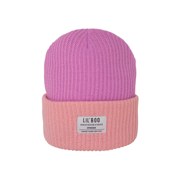 Lil’ Boo Block Hygge Beanie – Pink/Purple