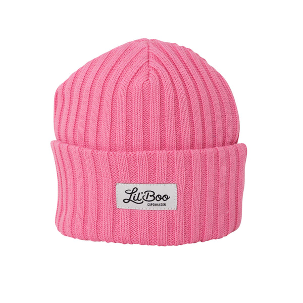 Outdoorsy Beanie - wool and organic cotton mix - Pink