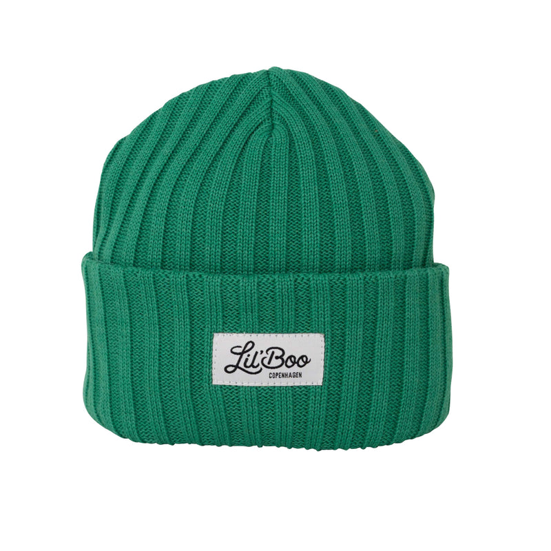 Outdoorsy Beanie - wool and organic cotton mix - Green