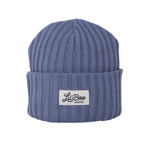 Outdoorsy Beanie - wool and organic cotton mix - English Blue