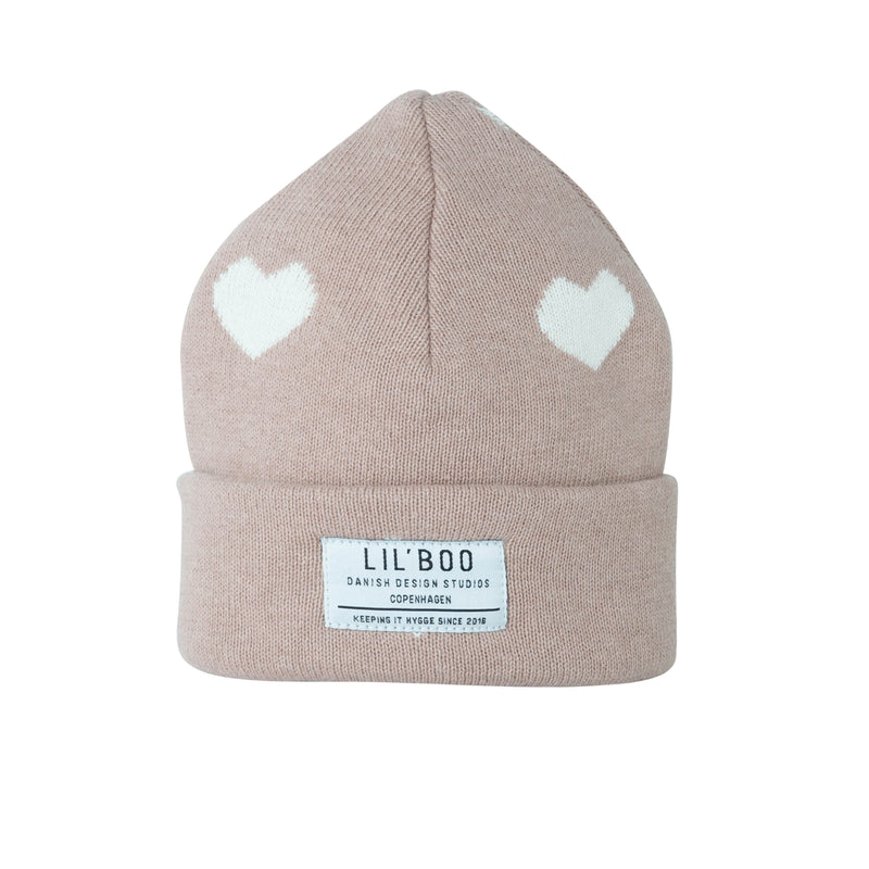 Hearts Beanie - Rose