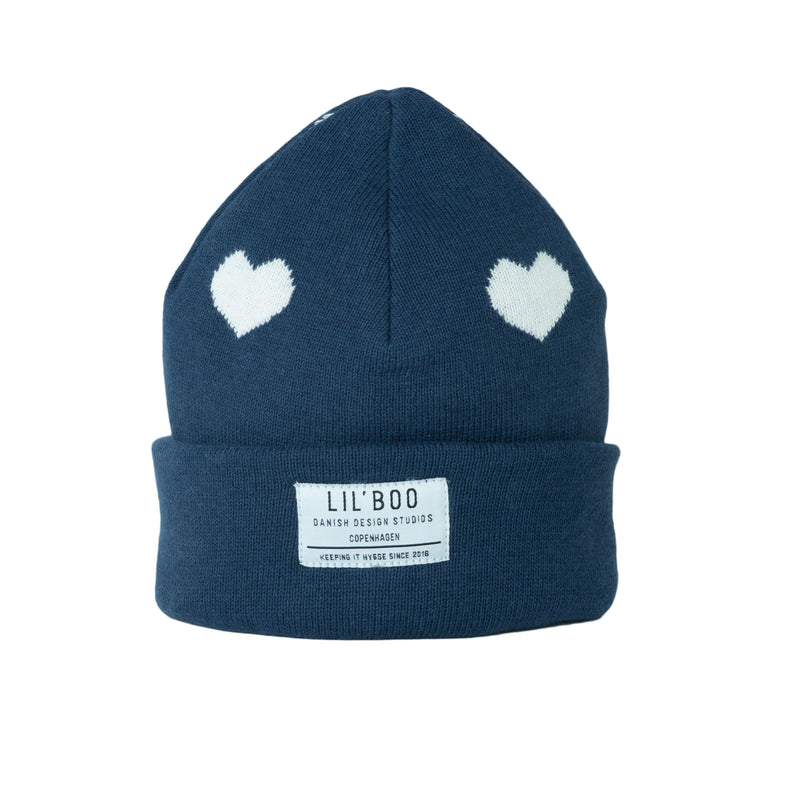 Hearts beanie - Navy