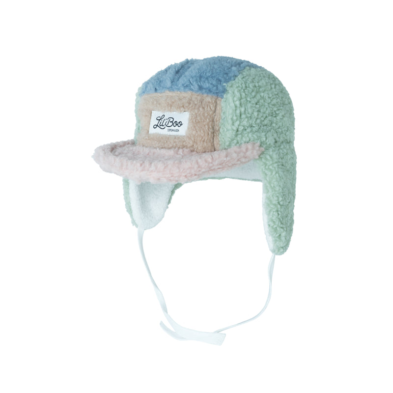 Teddy Block 5 panel - mint, blue, rose