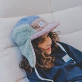 Teddy Block 5 panel - mint, blue, rose