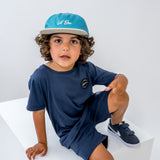 Lil' Boo Organic Snapback Cap - Turquoise/Sand